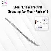 Kaamastra Professional 1.1cm Steel Urethral Sounding Rod β Heavy-Duty Design